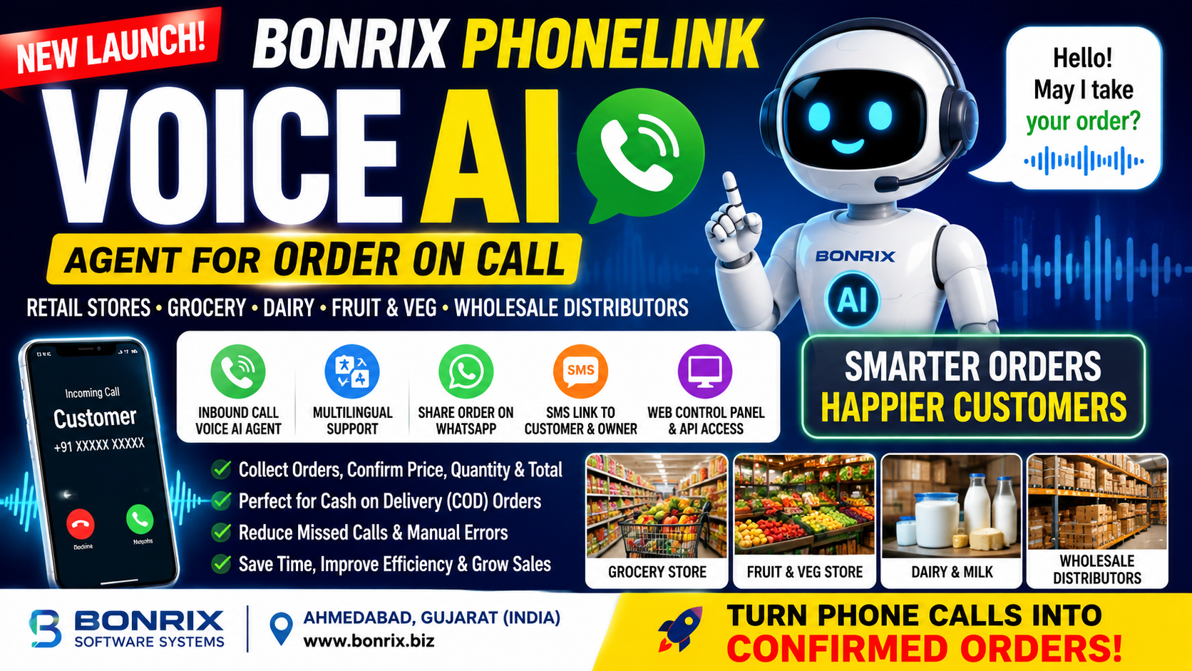 bonrix phonelink outbound voice AI agent for smart CRM lead filtering and sales automation