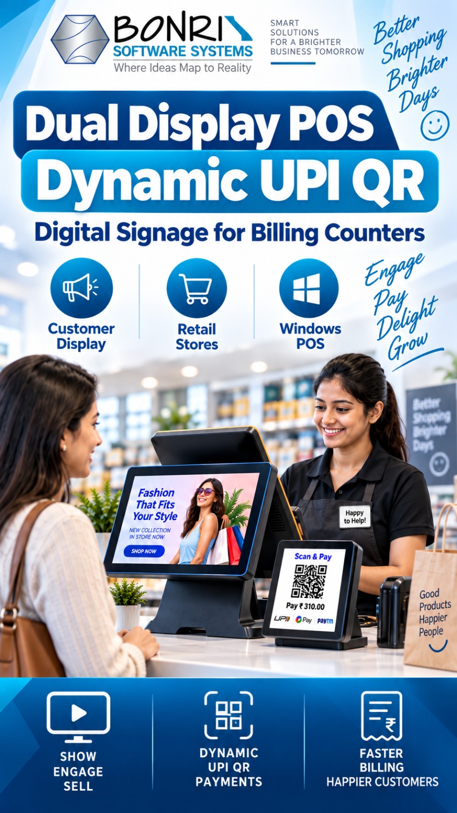 Bonrix Digital Signage dual display