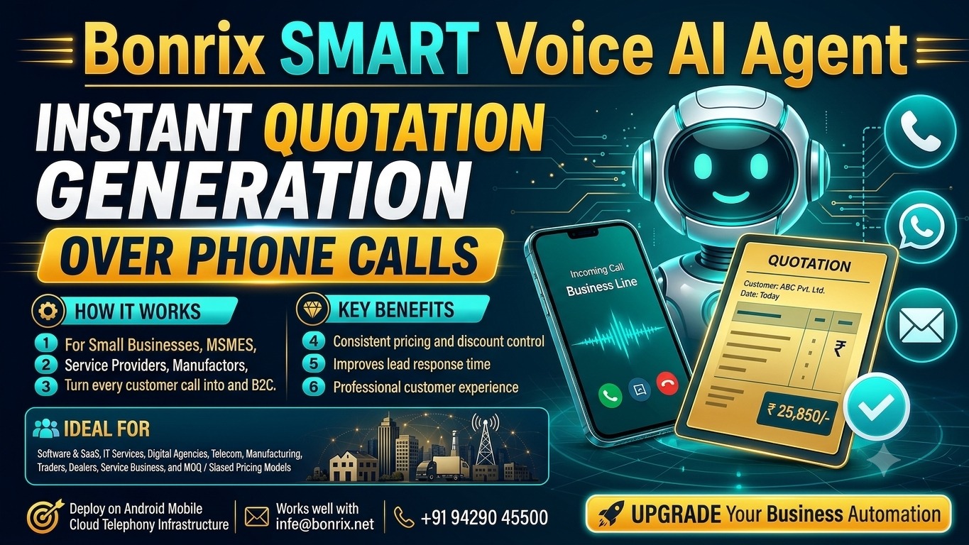 Bonrix Voice AI Smart Quotation Agent for MSMEs & B2B Sales