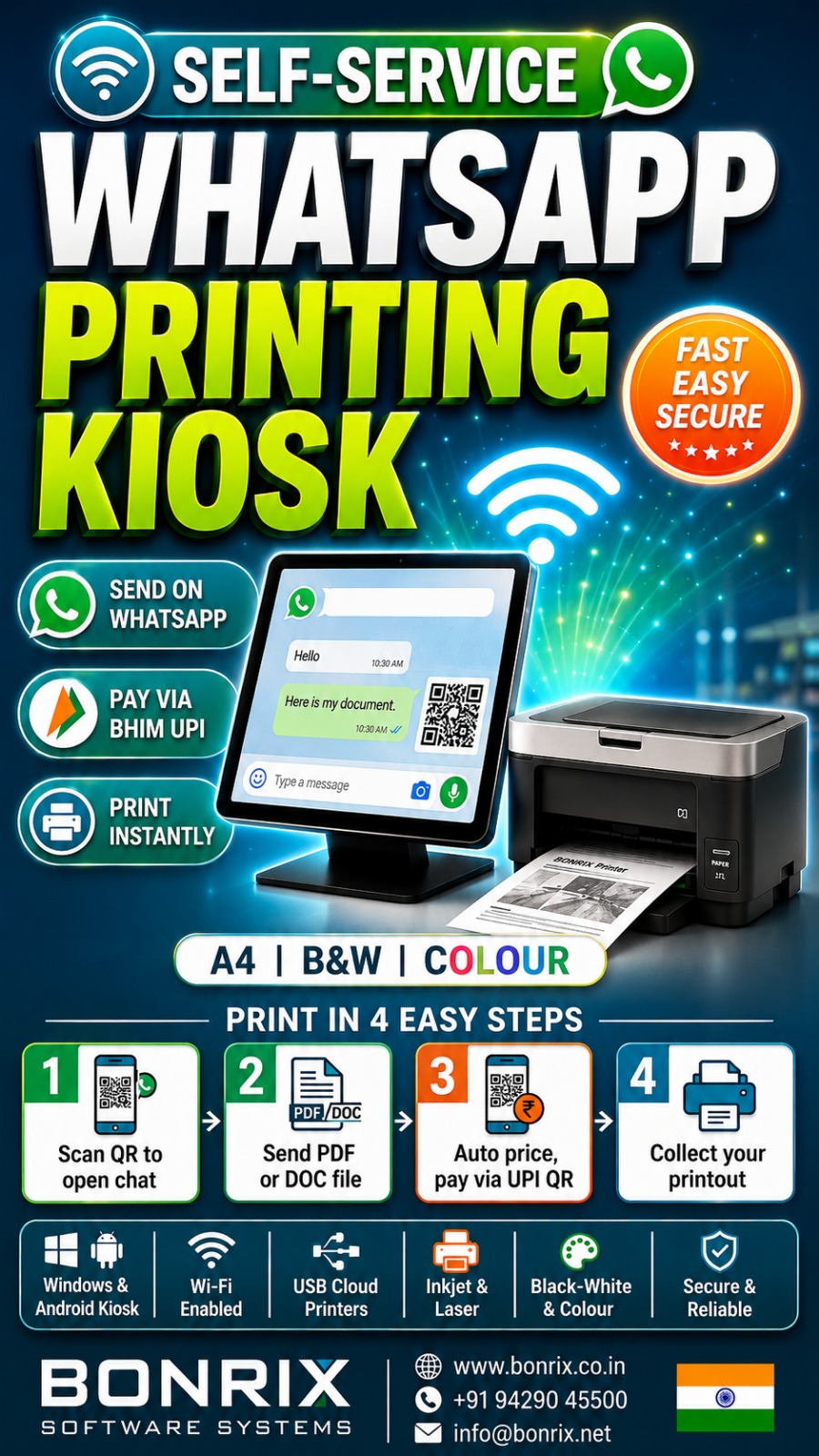 Bonrix WhatsApp Printing Kiosk